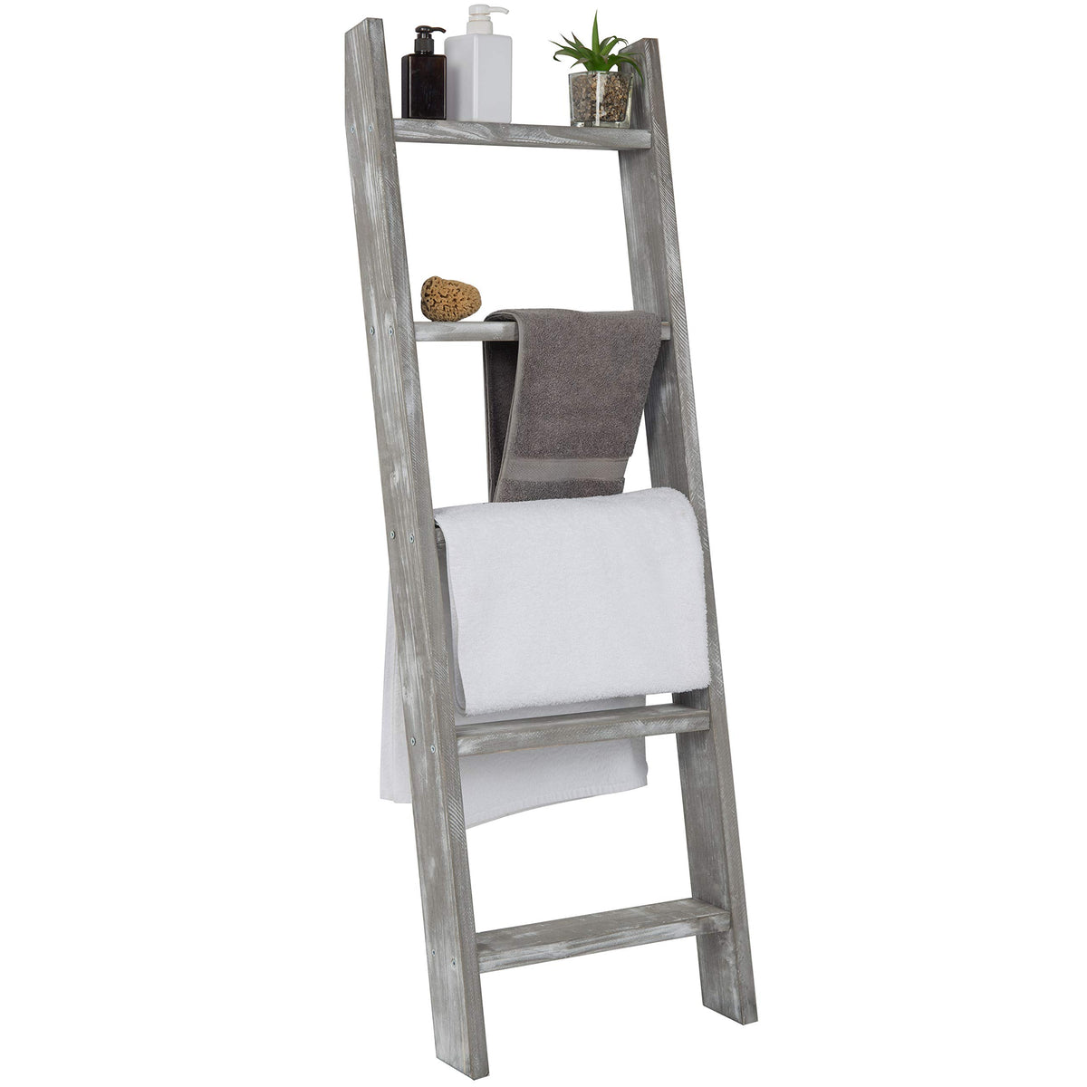 MyGift ladder front view showing five rungs and space-saving design
