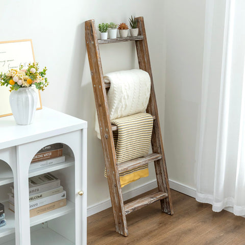 MyGift front view of ladder showing full height and rustic appeal