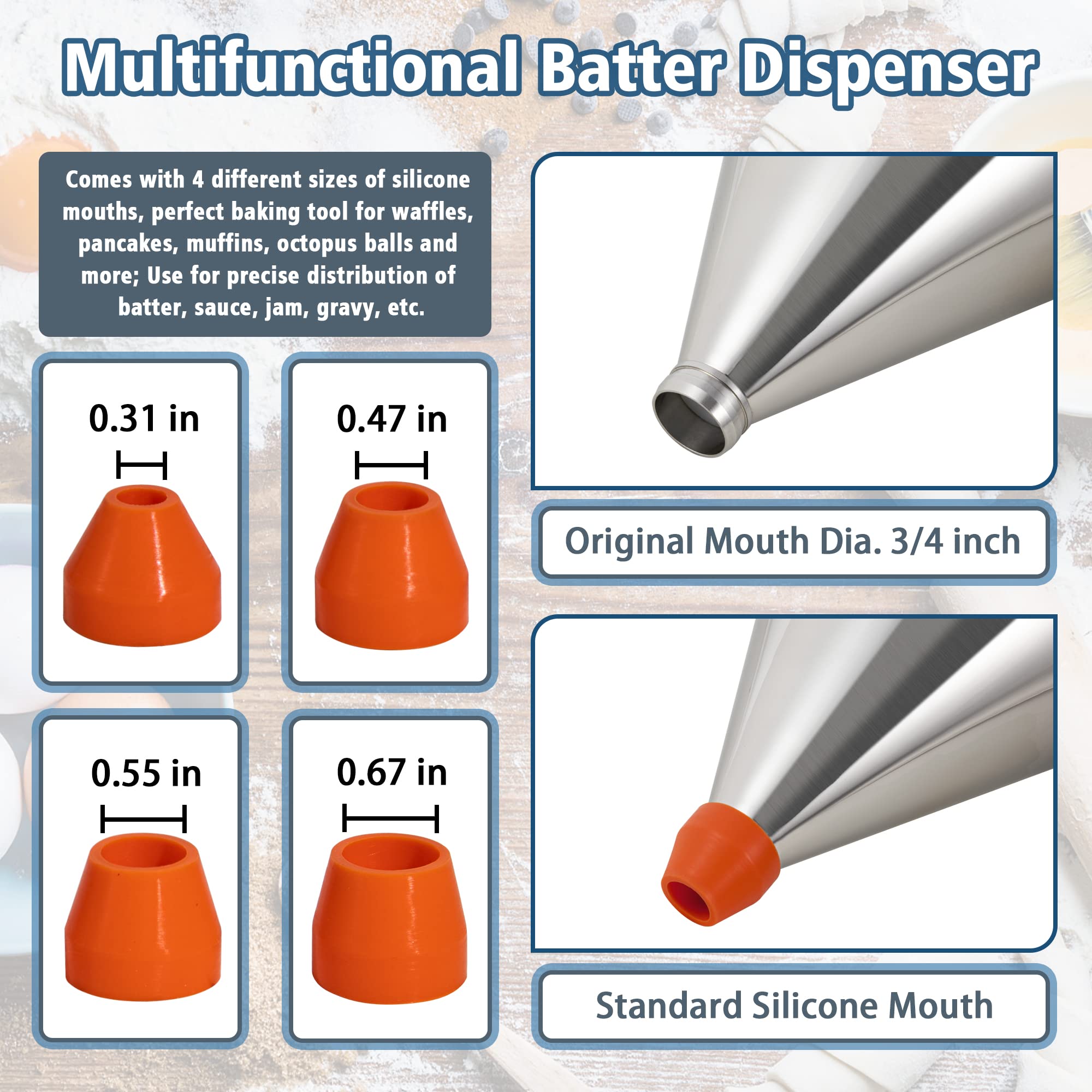 MyLifeUNIT closeup of four silicone nozzles showing multi-size control