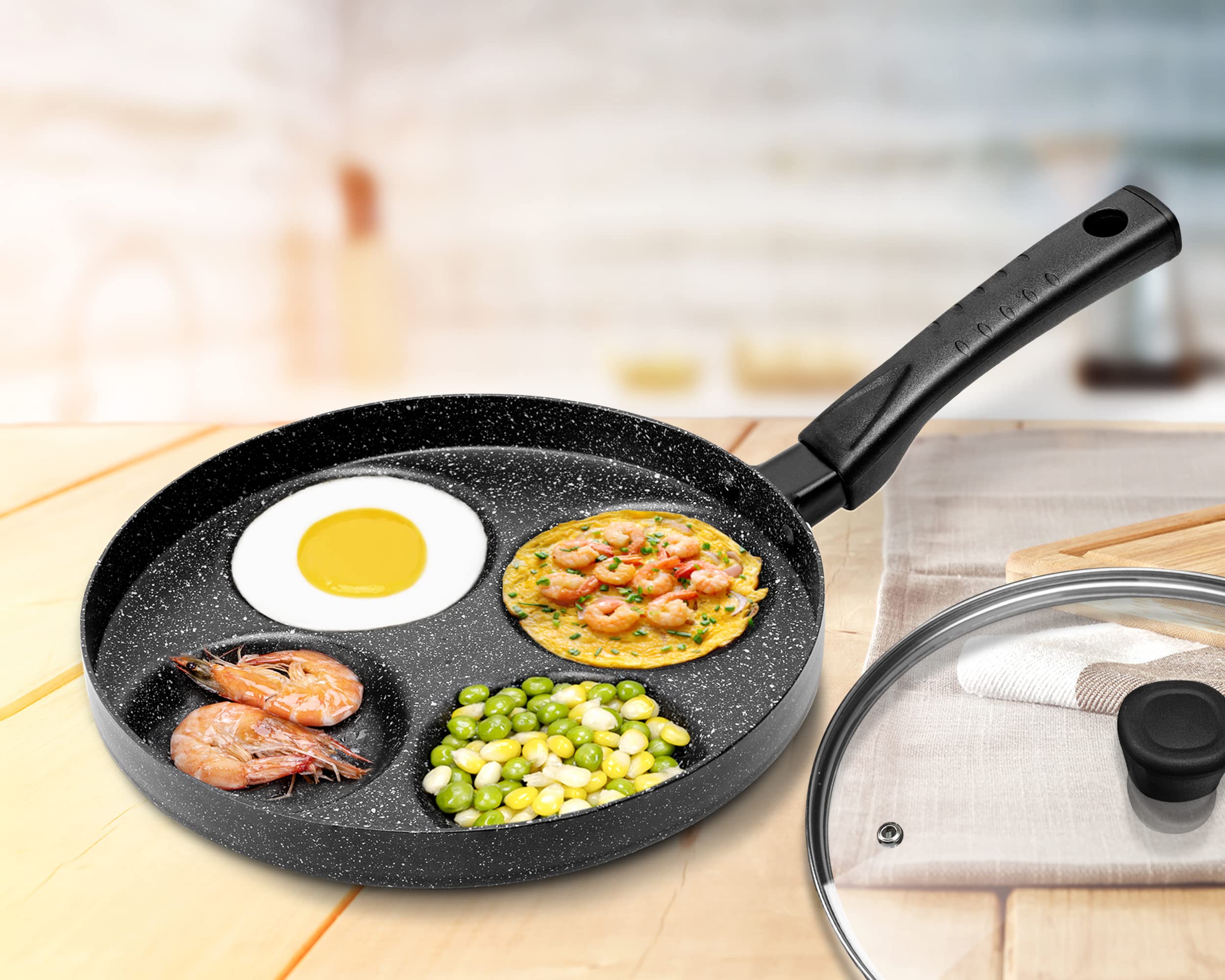 MyLifeUNIT pan cooking bacon and pancakes illustrating versatile multi-item use