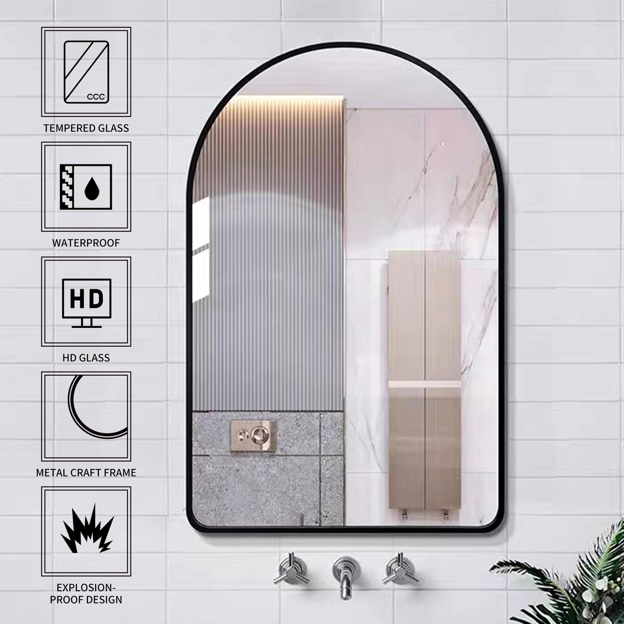 MYlovelylands matte black frame detail highlighting slim profile and easy cleaning