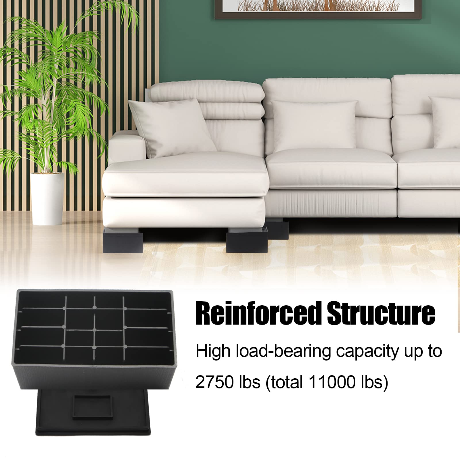 MYMULIKE underside view with rubber pad to protect floors and reduce noise