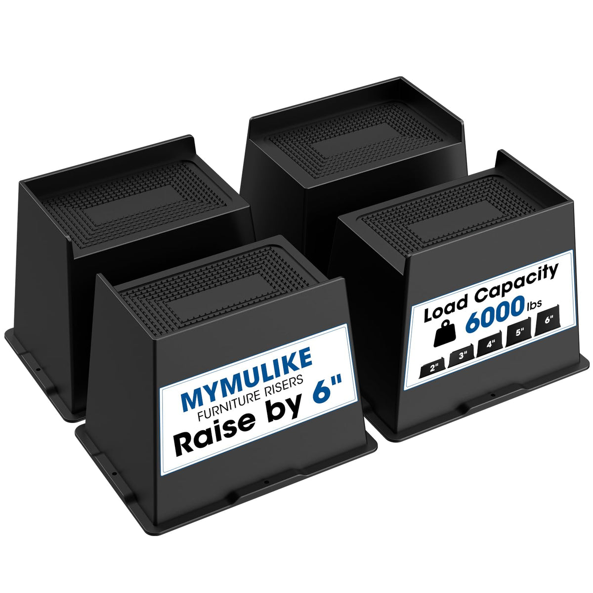MYMULIKE front view of 6 inch risers shows stable pack and strong build benefits