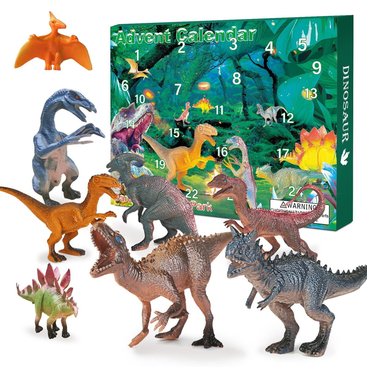 Myouth front packaging showing 24-day dinosaur countdown, builds excitement
