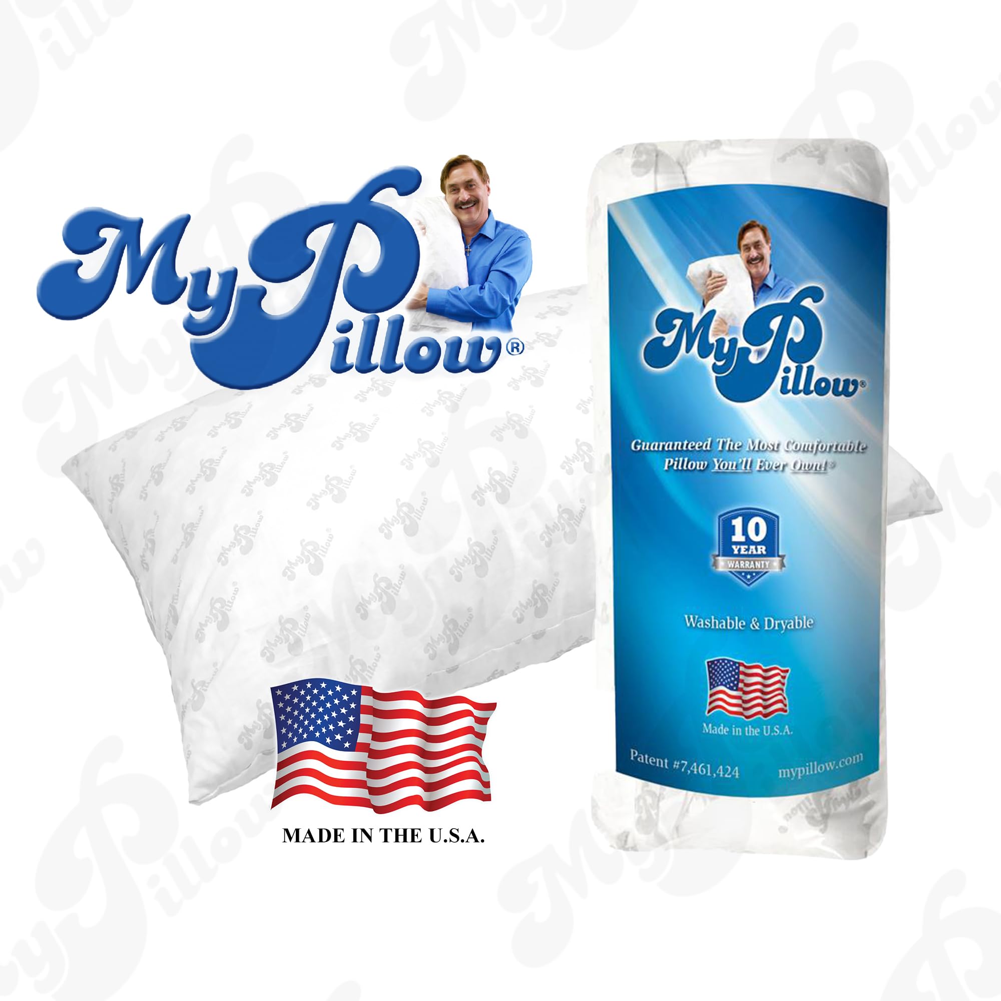 MyPillow on a made bed lifestyle image conveying everyday comfort and bedroom style