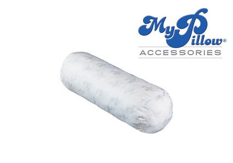 MyPillow bolster placed under knees on bed delivering gentle elevation and spinal relief