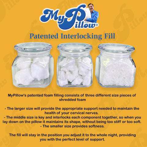MyPillow machine-ready image showing easy care and washable convenience