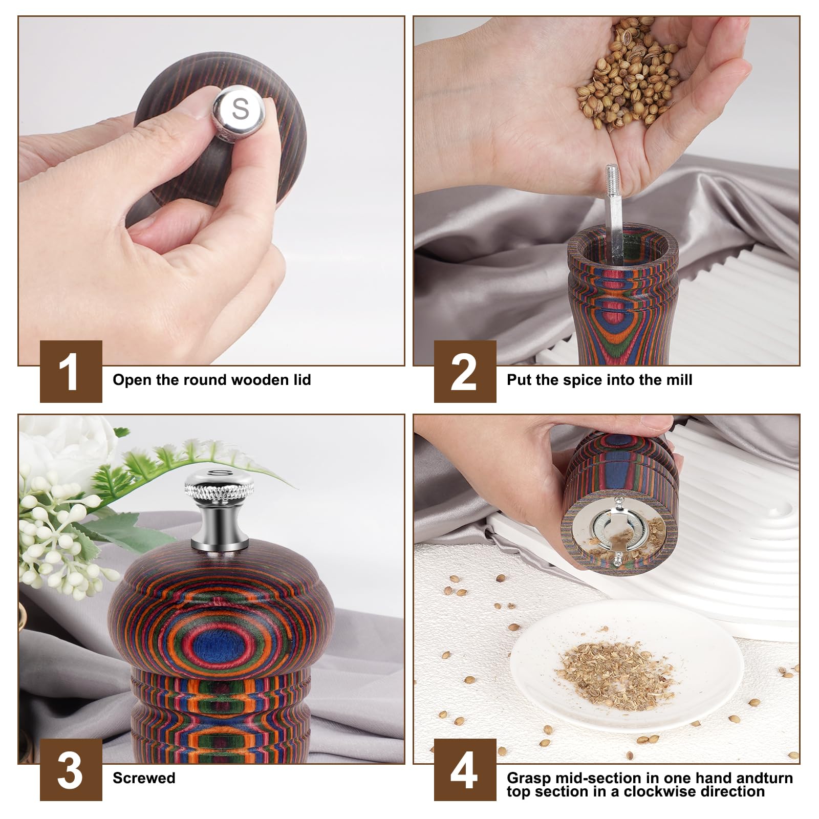 MYRAINBOW open gift box with grinders displayed showing ready-to-gift presentation and elegance