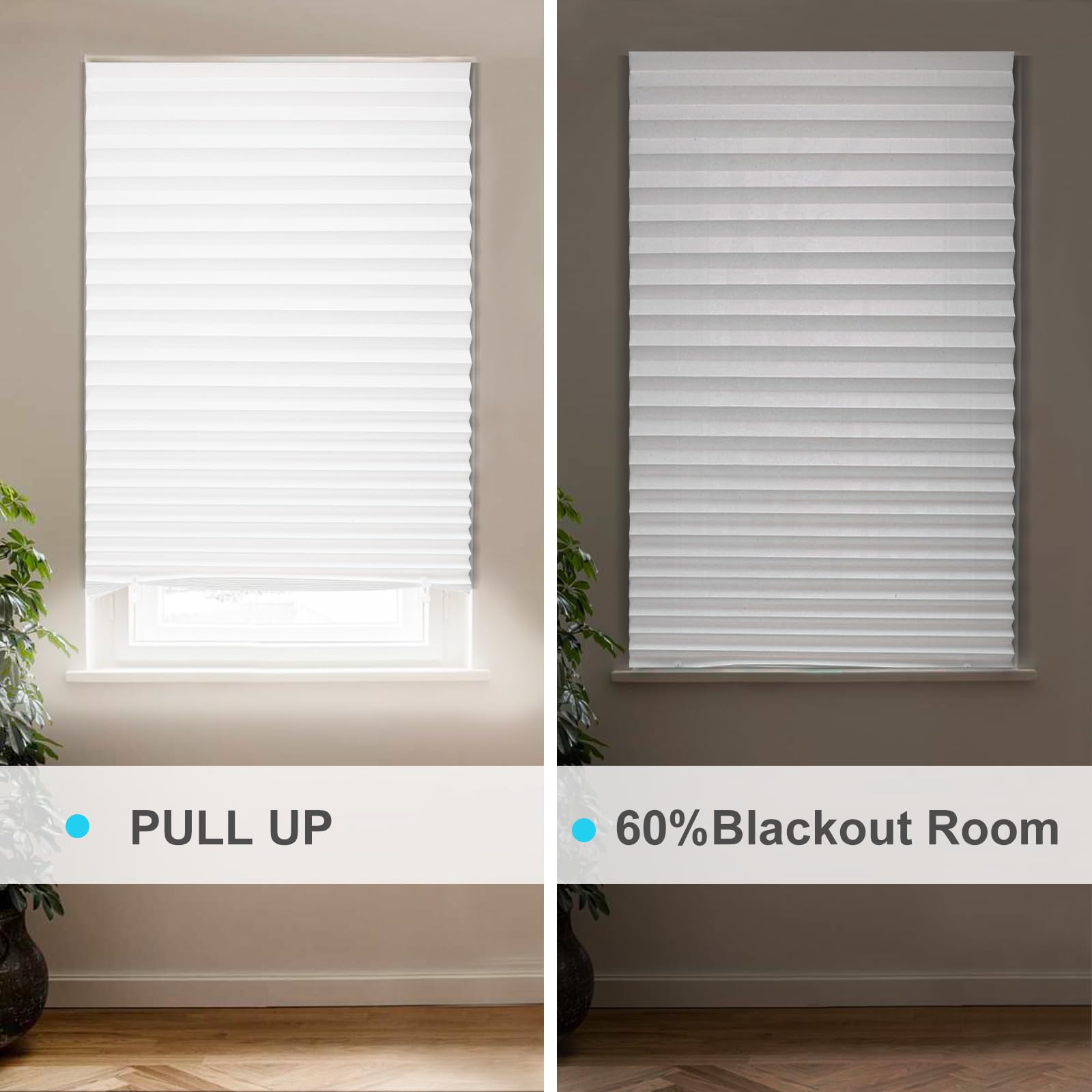 MYshade adhesive tape detail illustrating secure stick and damage-free removal