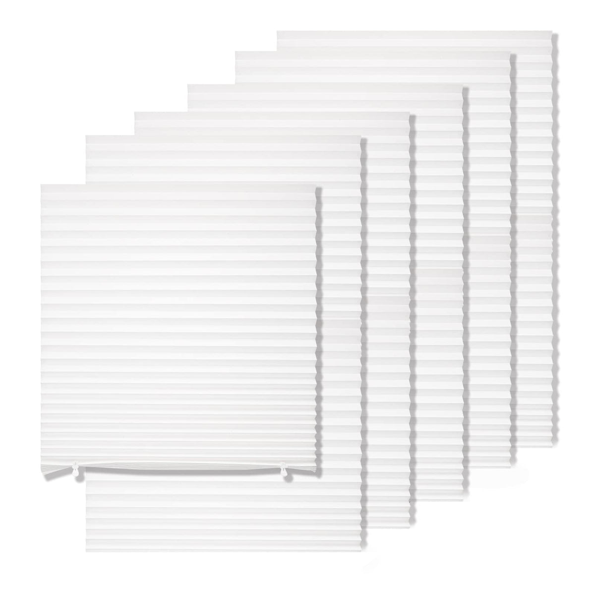 MYshade front pack showing six trimmed panels and neat pleats for instant privacy