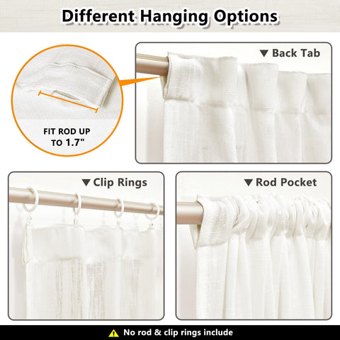 MYSKY HOME back-tab header detail for easy hanging and relaxed gathered look