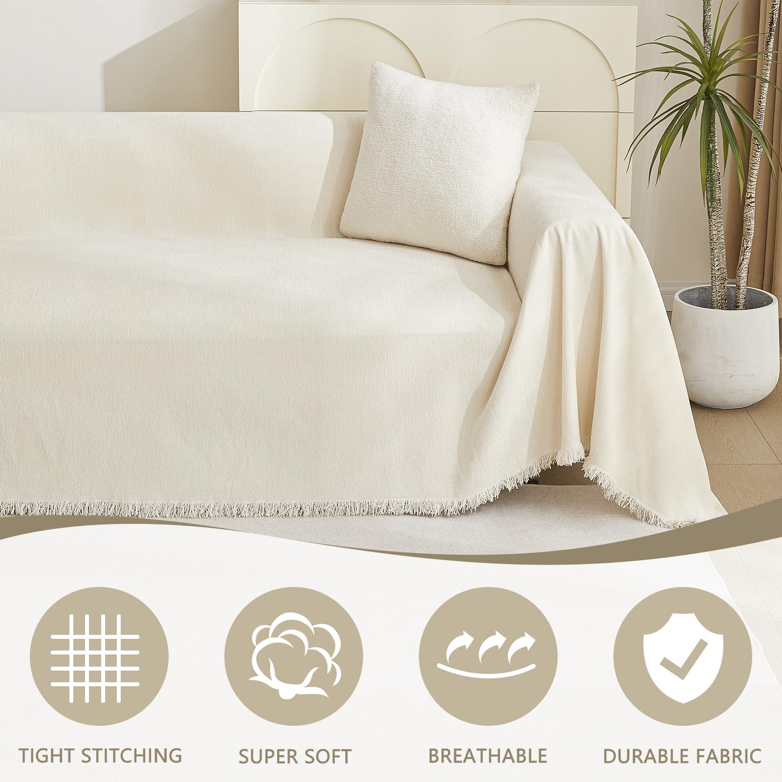 MYSKY HOME chenille fabric close-up highlighting soft texture and durability