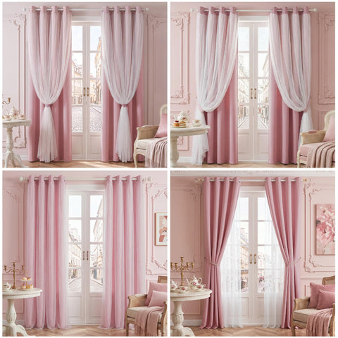MYSKY HOME curtains tied back with tiebacks demonstrating styling versatility