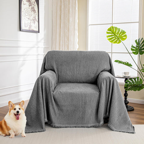 MYSKY HOME front view chair cover protecting armchair, neat fit and protection