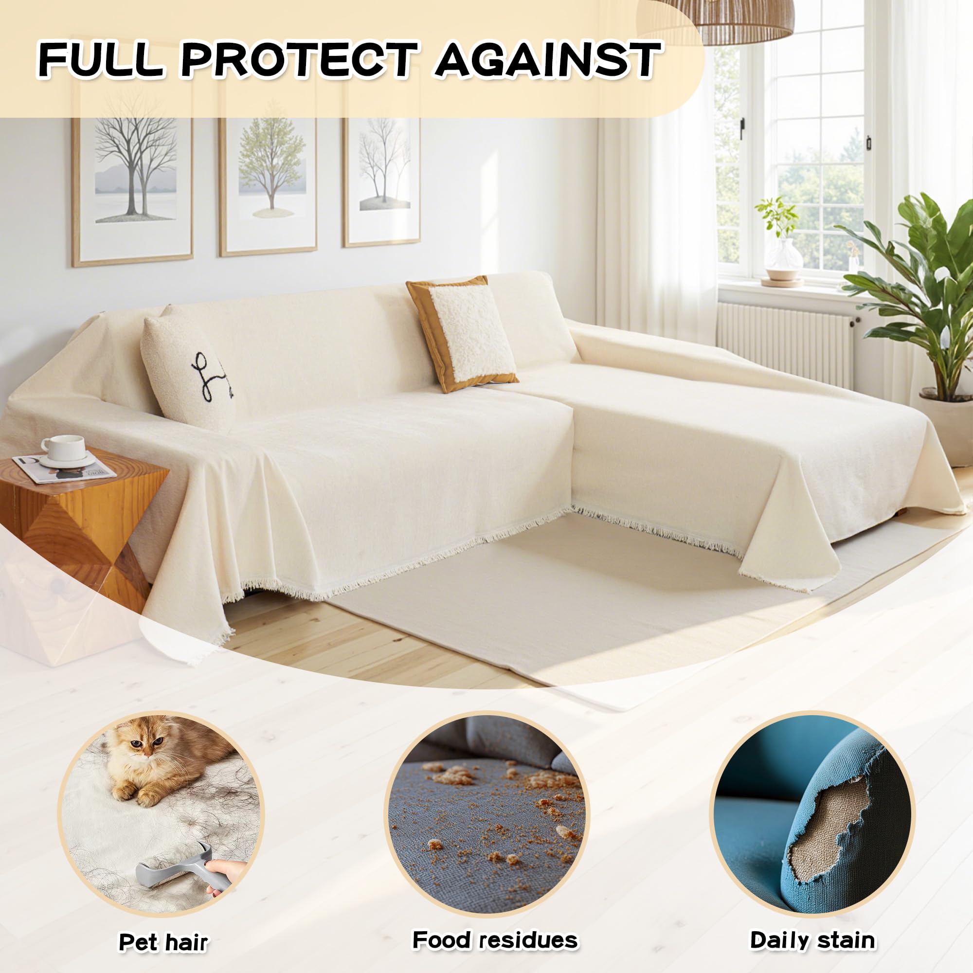 MYSKY HOME cover being slipped over chaise demonstrating easy installation benefit