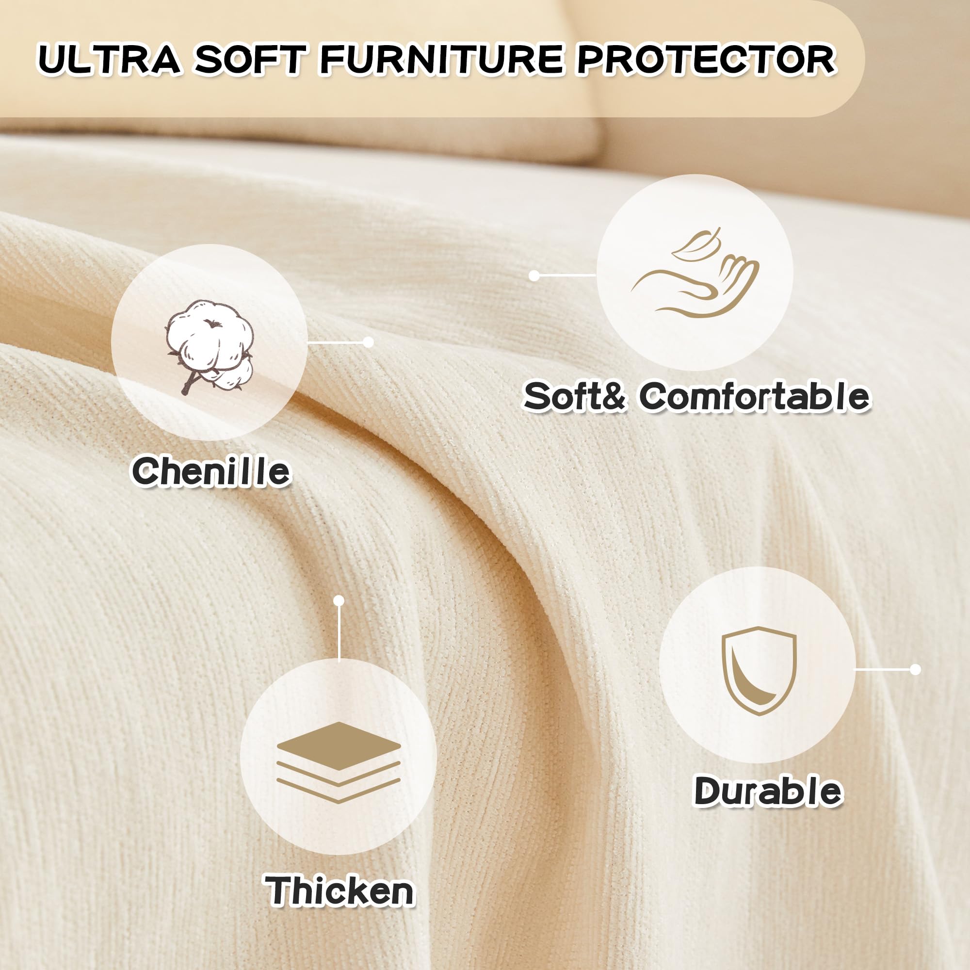 MYSKY HOME label and stitched edge close-up showing quality finish and durability