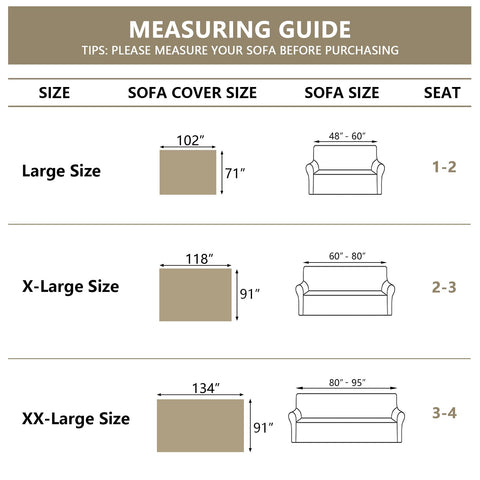 MYSKY HOME laid flat with 91x134 dimensions illustrating size fit for sectionals