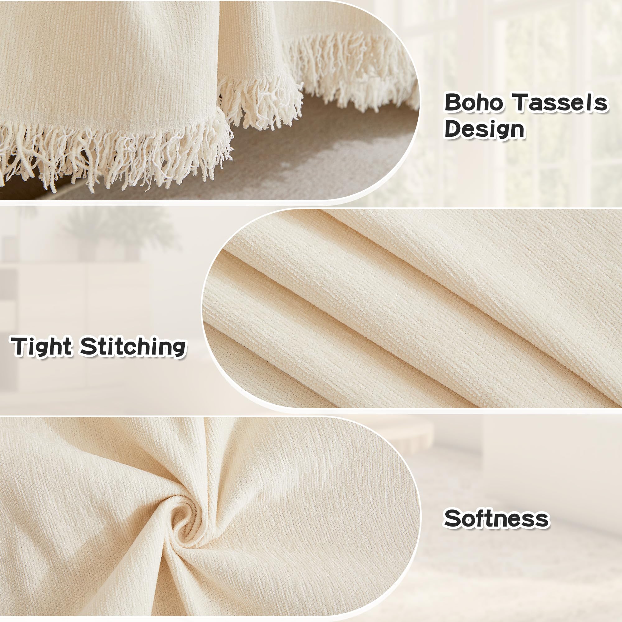MYSKY HOME size overlay on sectional showing measurement guidance for better fit