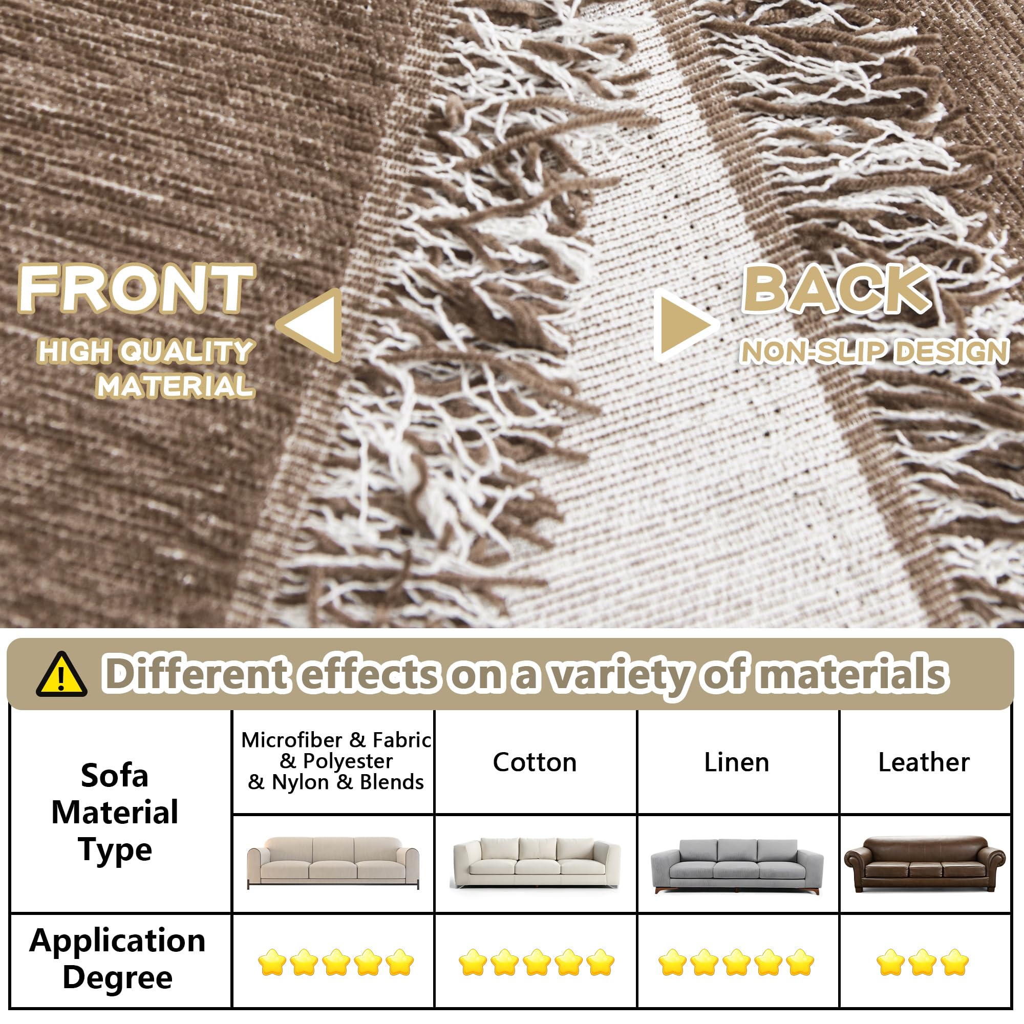 MYSKY HOME care label close-up showing washable instructions for easy maintenance