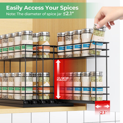 Mystozer installed inside cabinet showing space-saving organization