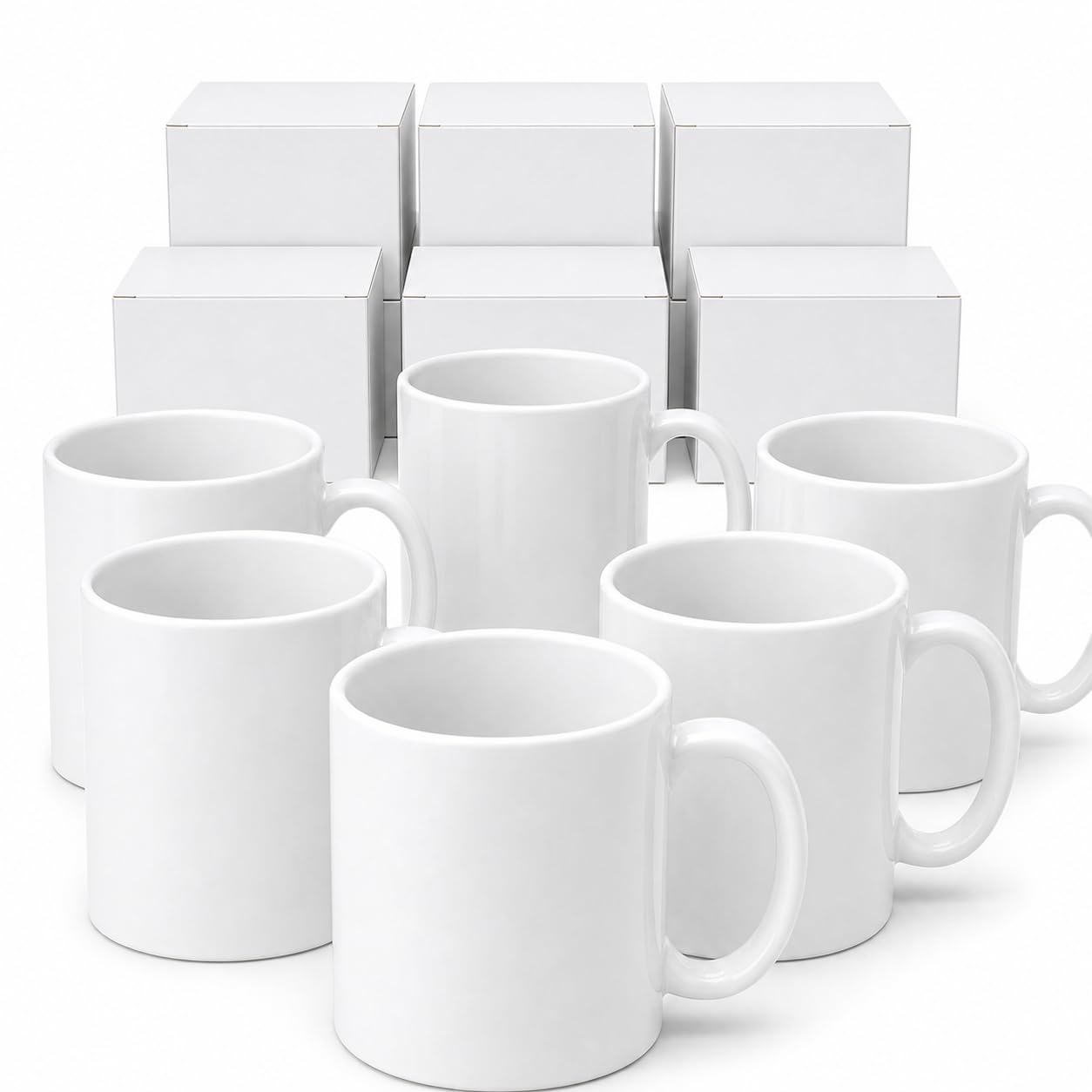 MYSUB front view of 11oz mug showing clean white surface and label for easy printing