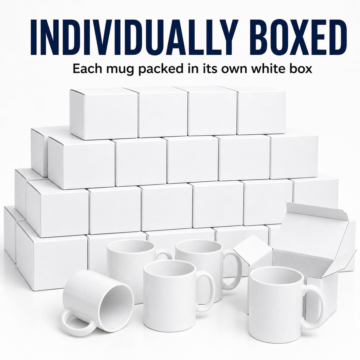 MYSUB mug held in hand showing 11oz scale and comfortable grip for users