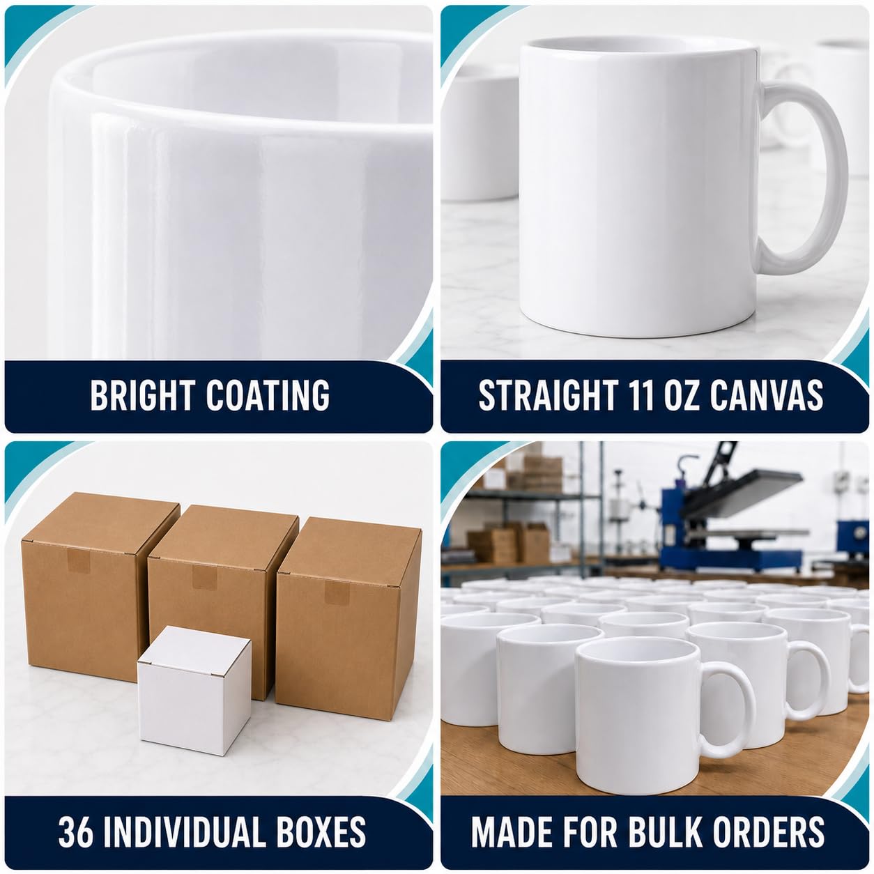 MYSUB 36 boxed mugs neatly packed inside outer carton for safe transport