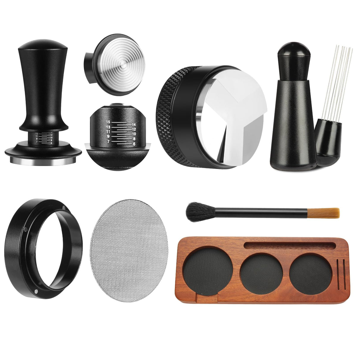 Mytdkxin front packaging showing complete espresso kit benefits tidy storage