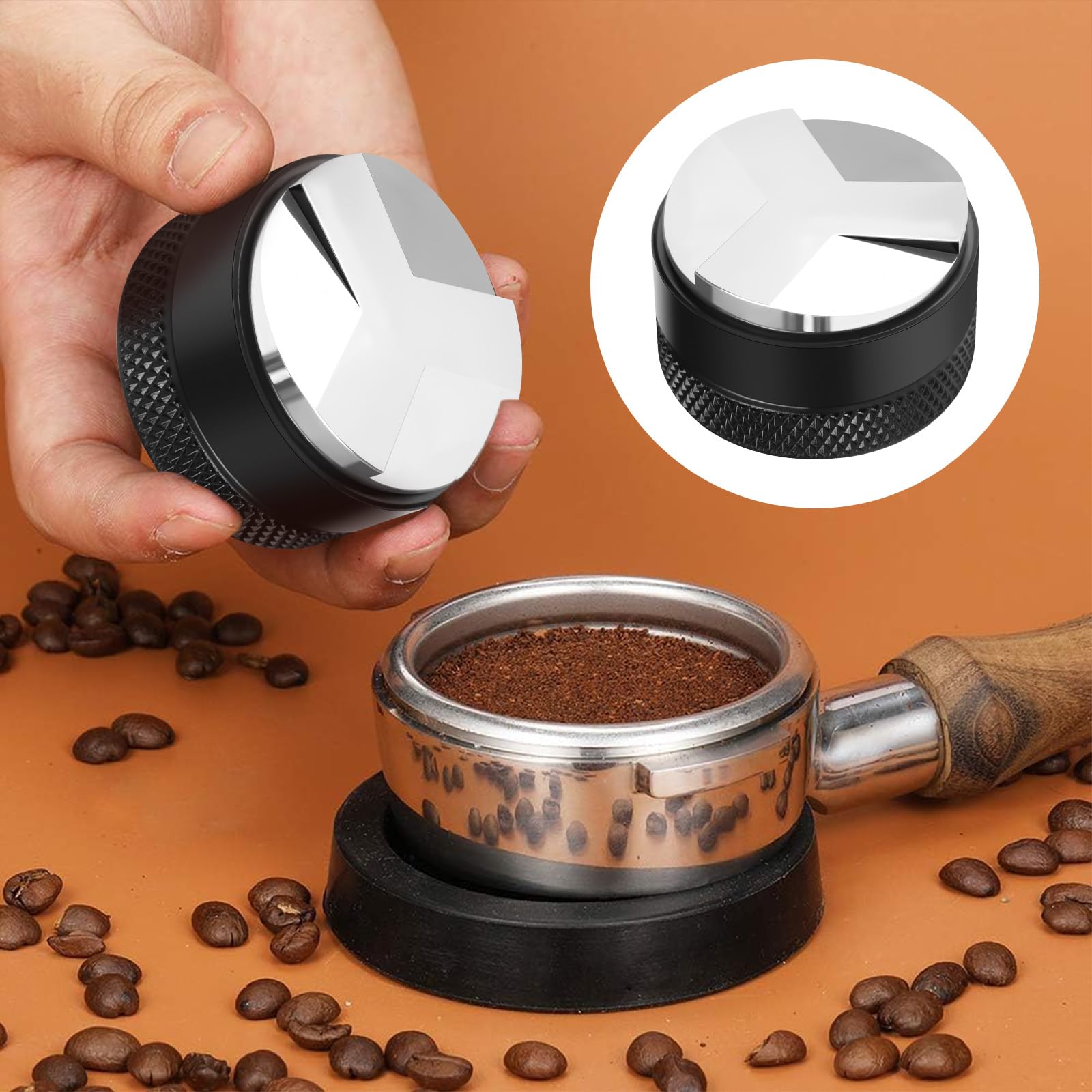 Mytdkxin full kit overhead view displays all tools for efficient espresso prep