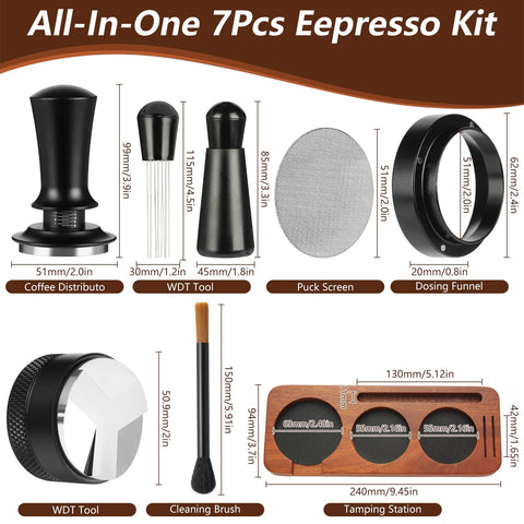 Mytdkxin wood tamping station stabilizes portafilter and reduces countertop mess