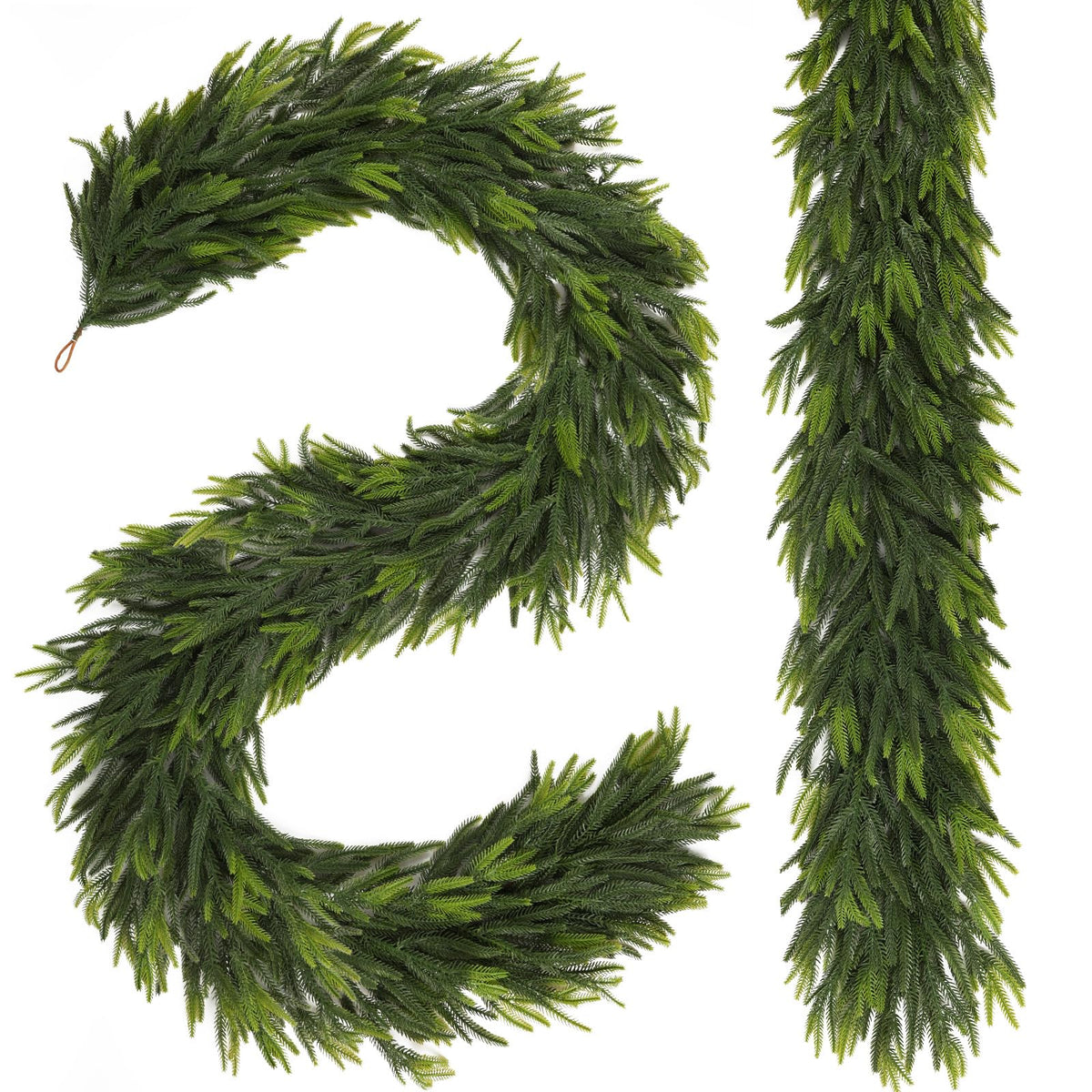 N&T NIETING front packaging showing two 9 ft garlands and tags, easy holiday setup
