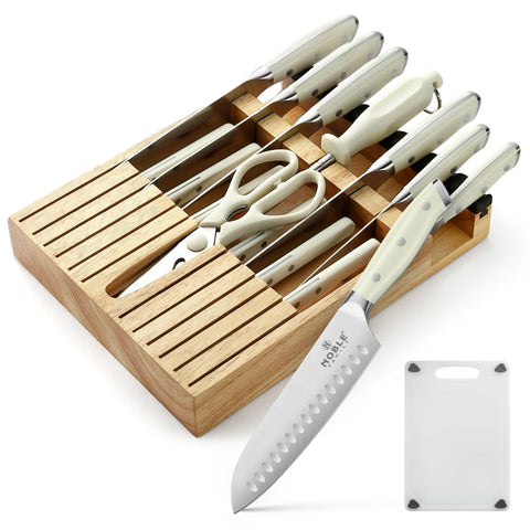 N NOBLE FAMILY front view of full 16-piece set showing neat storage and complete tools