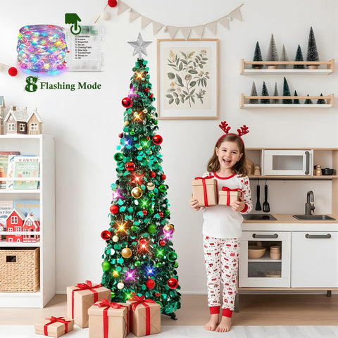 N&T NIETING tree assembled in a living room saving floor space
