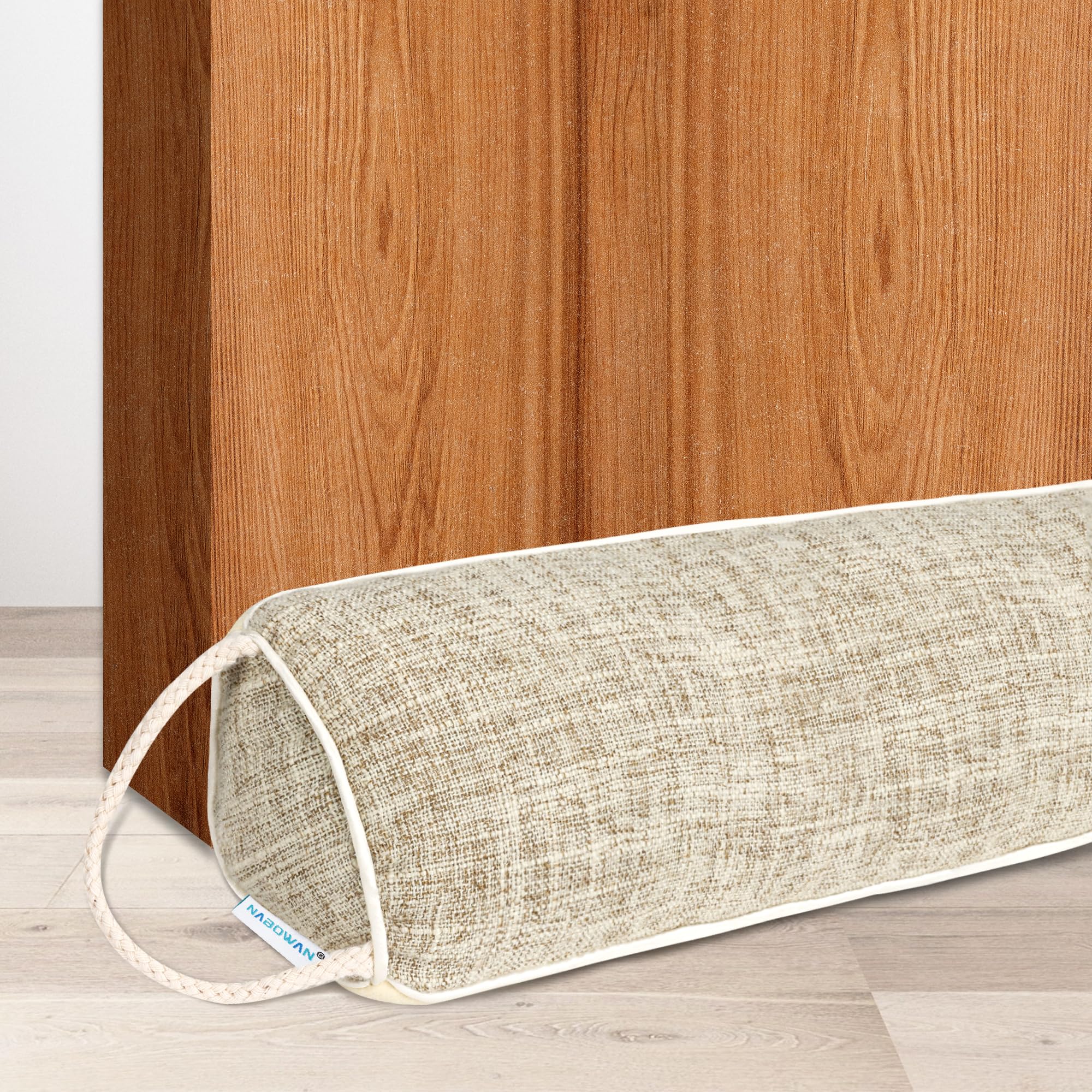 NABOWAN front view of 38-inch door draft stopper showing full length and fit benefits