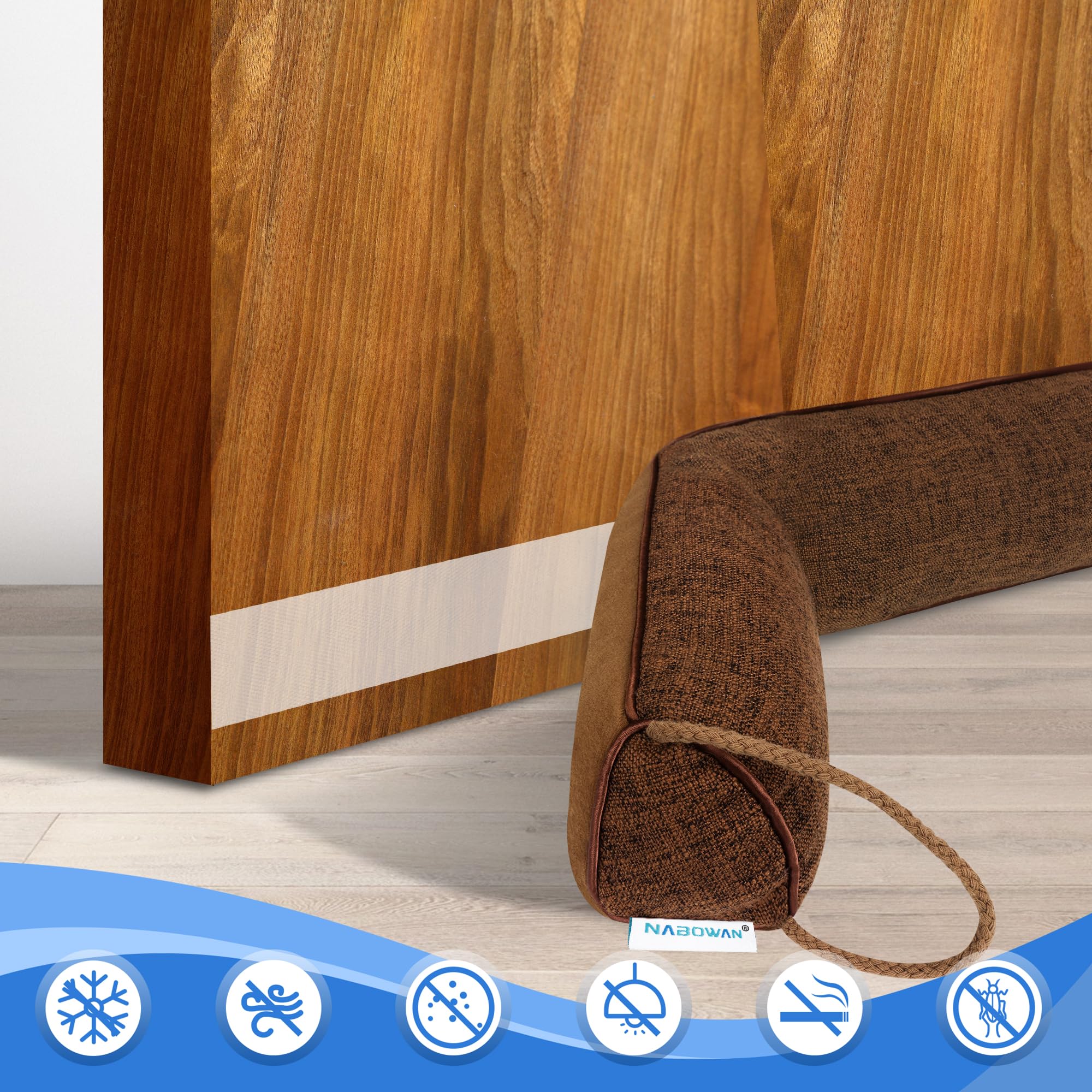 nabowan placed on wood tile and carpet showing floor-safe protection benefit
