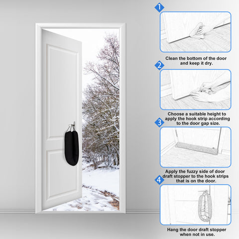 NABOWAN beside tape measure showing 36 inch fit for standard doors