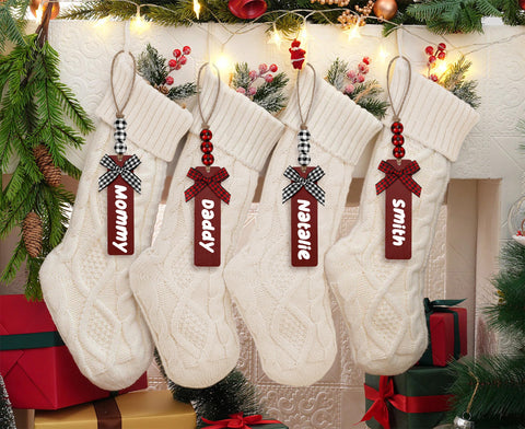 Nackiy wooden name tag detail adding rustic personalized charm
