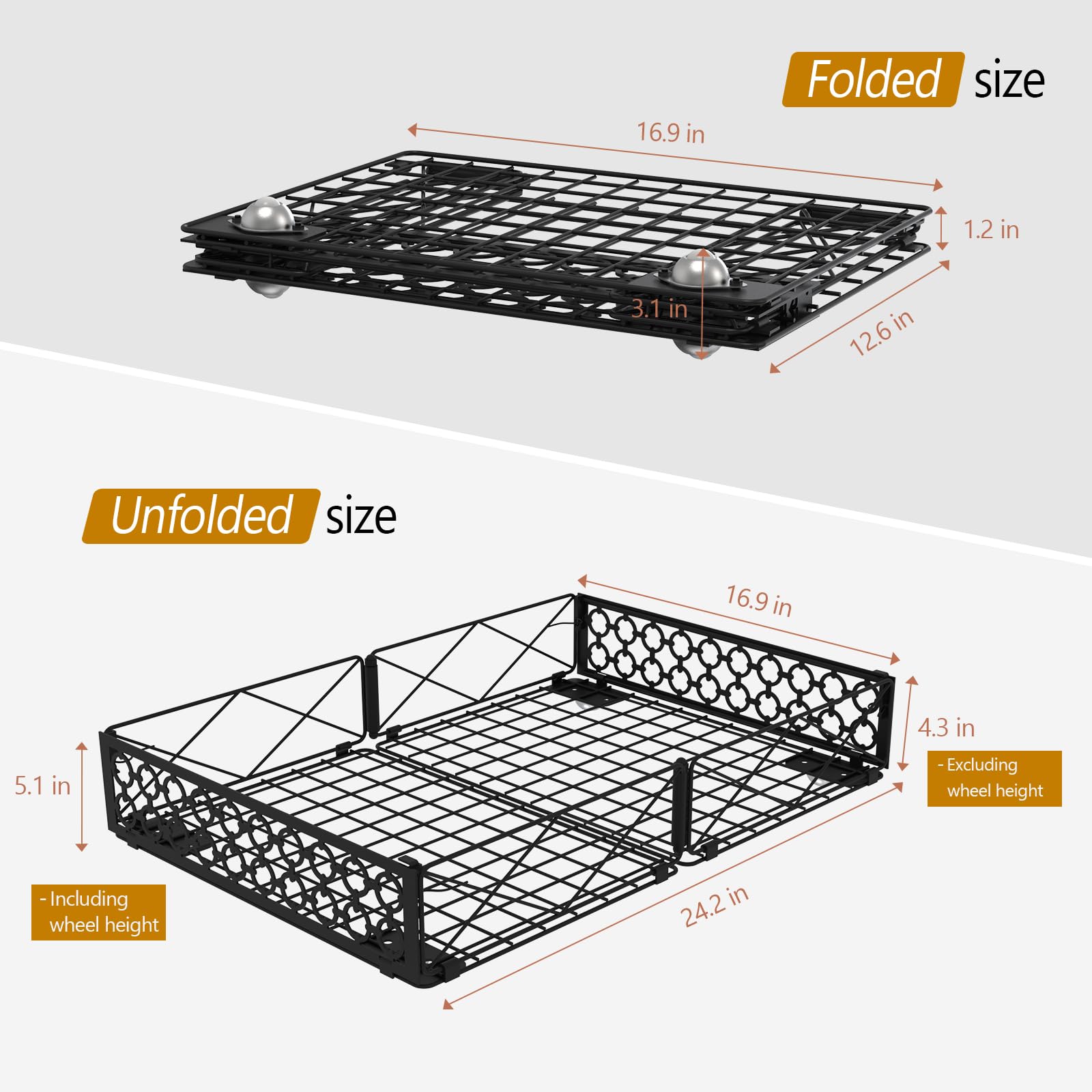 NADAMOO close-up of foldable metal frame highlighting sturdy construction benefit
