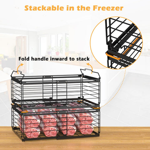 NADAMOO expanded basket inside freezer showing better space utilization benefit