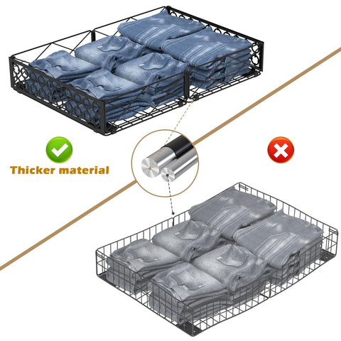 NADAMOO organizer filled with bedding and clothes for maximized storage capacity