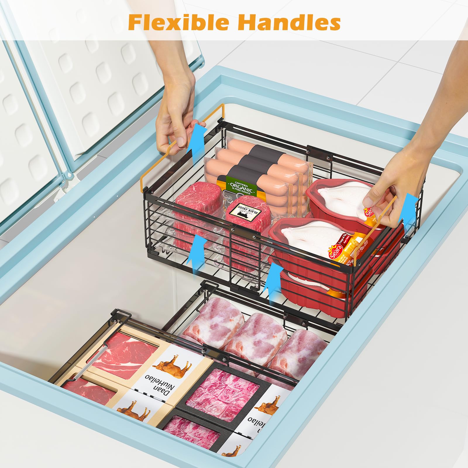 NADAMOO baskets used in pantry showing versatile home organization benefit