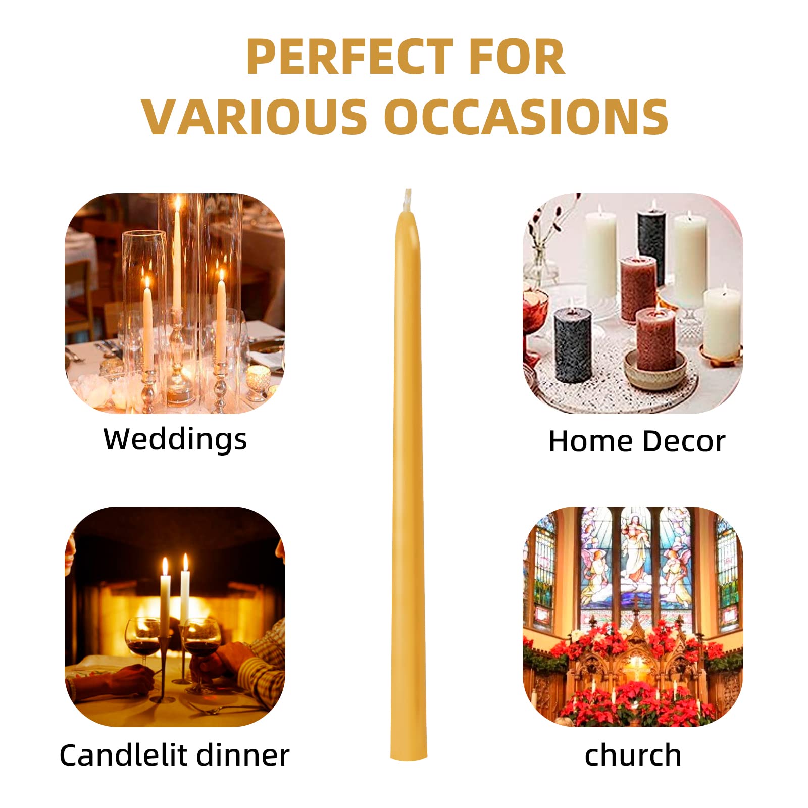 Nafziger single taper in silver candlestick on dining table creating warm, elegant ambiance