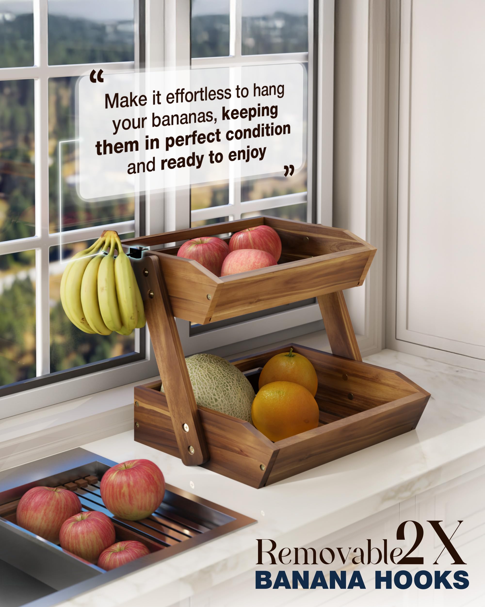 NAGAWOOD acacia wood grain detail emphasizing durability and natural look benefit