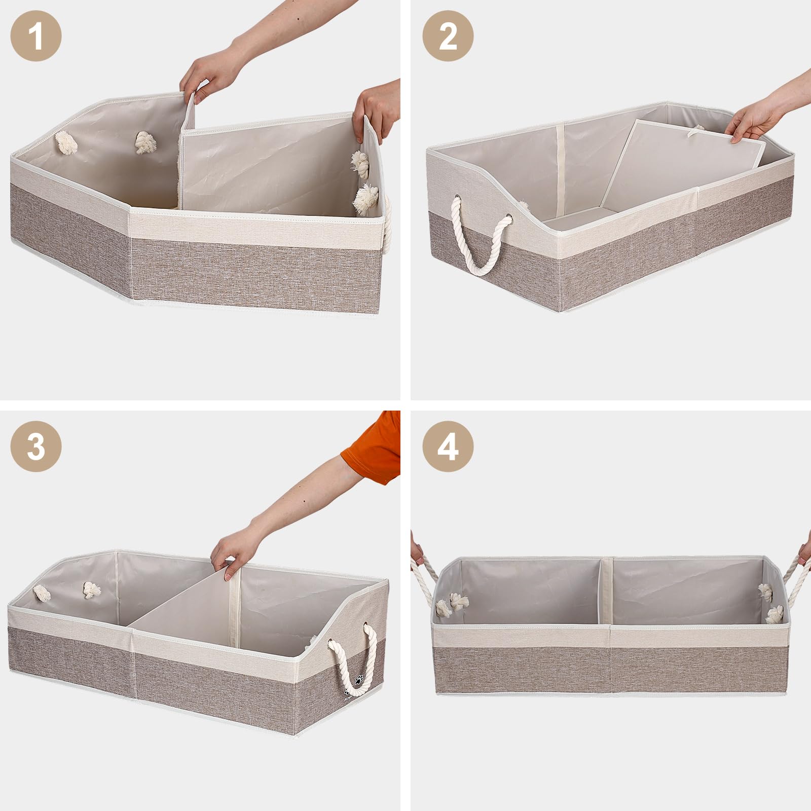 Nage-Bay folded flat for compact storage saving space
