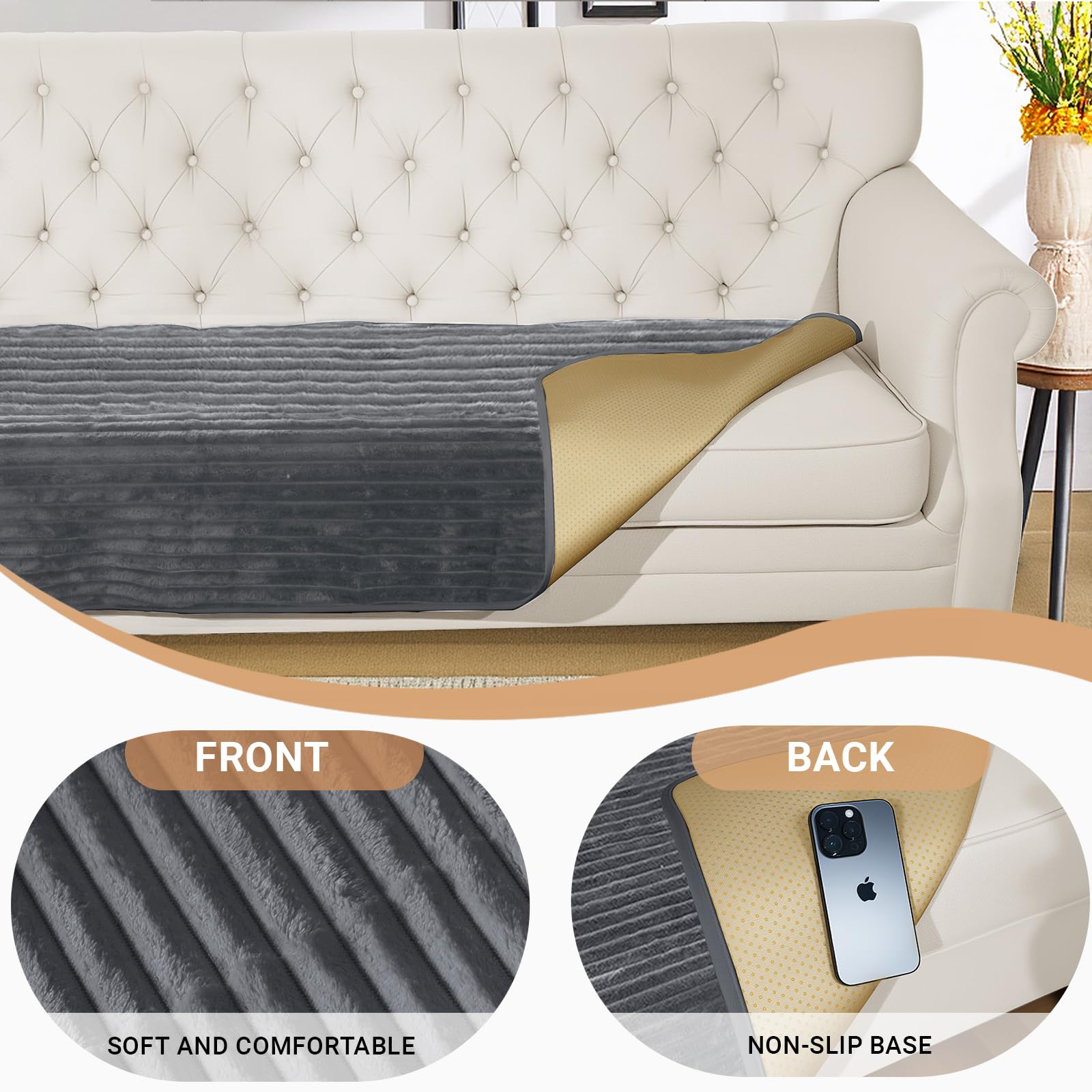 NAISI size comparison on sectional cushions showing coverage options