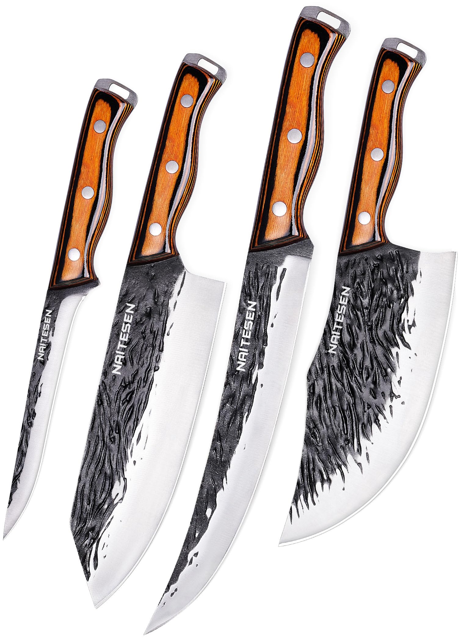 Naitesen gift box showing the four-piece butcher set, perfect for gifting