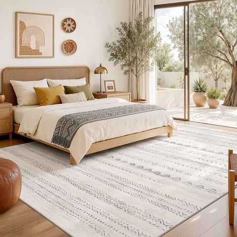 Nakagishi rug in kids playroom providing soft, washable surface