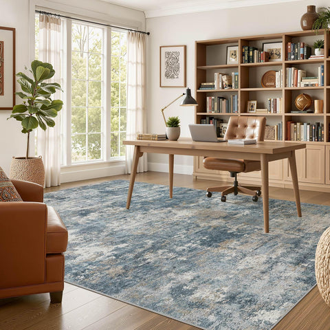 Nakagishi rug styled in a living room to brighten home interiors