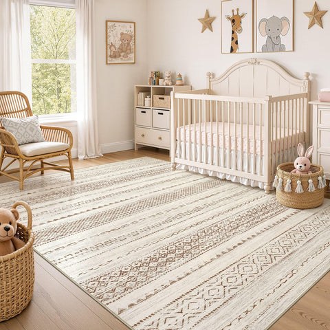 Nakagishi rug staged for washing showing machine-safe care and easy maintenance
