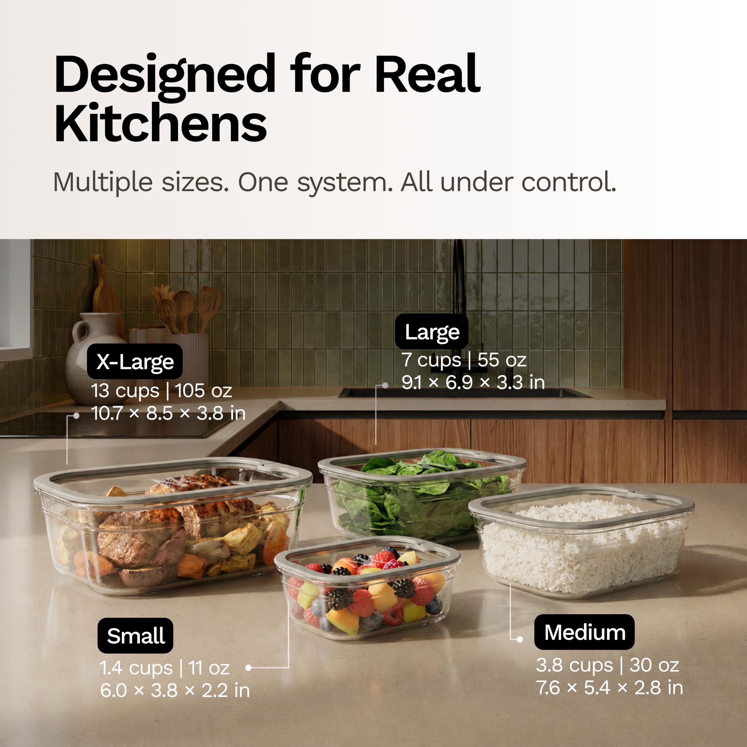 Naked Kitchen glass container placed on oven-safe tray ready to bake and serve